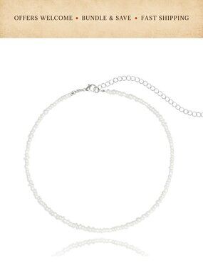 Boho Rice Beaded Choker Necklace Seed Bead Lobster Clasp Women